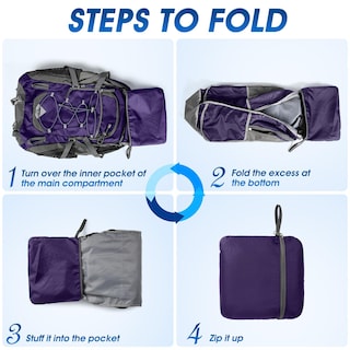 Foto 6 | Foto 6 | Mochila De Senderismo Igolumon, Ligera, 40 L, Impermeable, Color Morado - Venta Internacional.