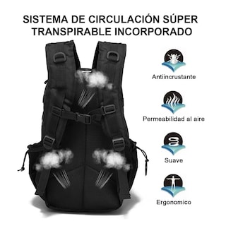 Foto 3 | Foto 3 | Mochila Táctica Militar De Cámping Exterior Impermeable Eo Safe Imports Esi-10455-1 Negro
