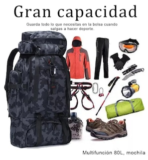 Foto 3 | Foto 3 | Mochila Xtellar Táctica Para Acampar Y Montañismo Al Aire Libre De 80l Color Negro