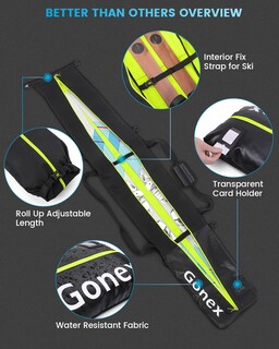 Foto 3 | Foto 3 | Combo De Bolsa De Esquí Y Bolsa Para Botas Gonex, Resistente Al Agua, Color Negro - Venta Internacional.