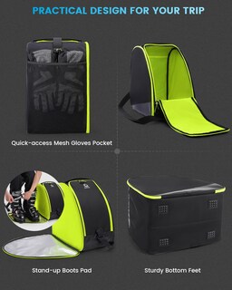 Foto 5 | Foto 5 | Combo De Bolsa De Esquí Y Bolsa Para Botas Gonex, Resistente Al Agua, Color Negro - Venta Internacional.