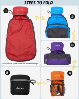 Foto 2 | Foto 2 | Mochila Gonex Ultraligera Y Plegable De 20 Litros (azul Oscuro) - Venta Internacional.