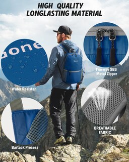 Foto 4 | Foto 4 | Mochila Gonex Ultraligera Y Plegable De 20 Litros (azul Oscuro) - Venta Internacional.