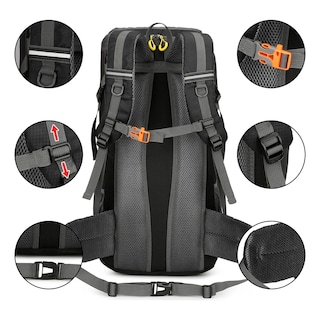 Foto 2 | Foto 2 | Mochila Impermeable Para Camping Senderismo 50l Eo Safe Imports Esi-19647 Negro