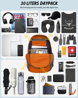 Foto 2 | Foto 2 | Mochila Gonex Ultraligera, Plegable, 30 L, Impermeable - Venta Internacional.