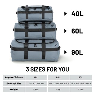 Foto 5 | Foto 5 | Mochila Duffle Mier 60 L Resistente Al Agua Para Gimnasio, Deportes Y Viajes - Venta Internacional.