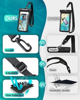Foto 4 | Foto 4 | Funda Impermeable Para Teléfono Hiearcool, Bolsa Seca Universal, Paquete De 2 - Venta Internacional.