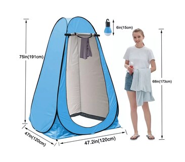 Foto 2 | Foto 2 | Tienda Campaña Vestidor Cambiador Portátil 1.9 M Camping/playa Azul Cielo