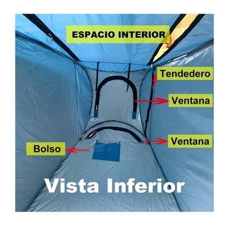 Foto 5 | Foto 5 | Tienda Campaña Vestidor Cambiador Portátil 1.9 M Camping/playa Azul Cielo