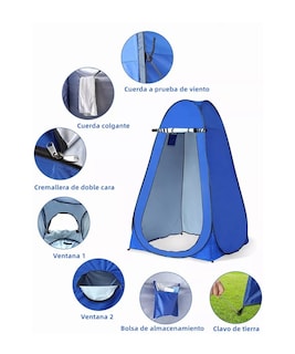 Foto 4 | Foto 4 | Tienda Campaña BELUG Ducha Portátil/Vestidor Cambiador/Baño Azul Rey