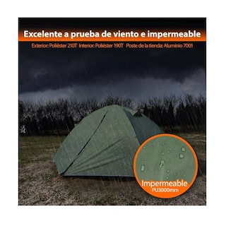 Foto 2 | Foto 2 | Tienda Casa De Campaña Al Aire Libre Camping Impermeables Eo Safe Imports Esi-13850 Verde