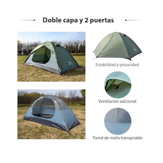 Foto 3 | Foto 3 | Tienda Casa De Campaña Al Aire Libre Camping Impermeables Eo Safe Imports Esi-13850 Verde