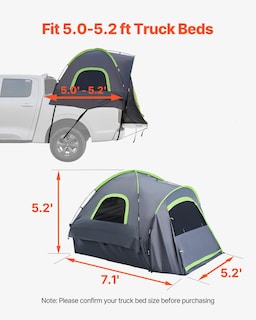 Foto 3 | Foto 3 | Tienda De Campaña Vevor Para Acampada Impermeable Para 2 A 3 Personas, 160 X 160 X 215 Cm - Venta Internacional.