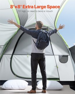Foto 3 | Foto 3 | Carpa Suv Vevor Impermeable Para 5 A 8 Personas Para Acampar, 240 X 240 X 215 - Venta Internacional.