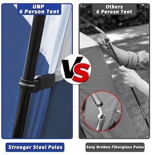 Foto 5 | Foto 5 | Tienda De Campaña Unp Tents Para 6 Personas, Impermeable Y Resistente Al Viento - Venta Internacional.