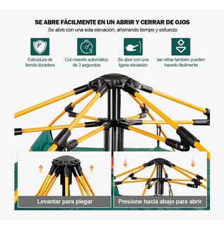 Foto 3 | Foto 3 | Casa De Campaña 3-4 Personas Impermeable Portátil 2 Entradas