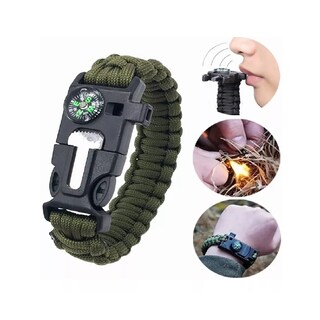 Foto 2 | Foto 2 | Pulsera Tactica Supervivencia Pedernal Paracord Verde Militar