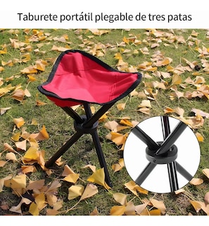 Foto 5 | Foto 5 | Banco BELUG Portátil Plegable Rojo para Camping