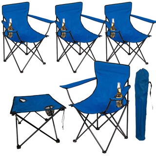 Foto 1 | Foto 1 | 4 Sillas Plegables + Mesa CJR Azules
