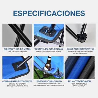 Foto 4 | Foto 4 | 4 Sillas Plegables + Mesa CJR Azules