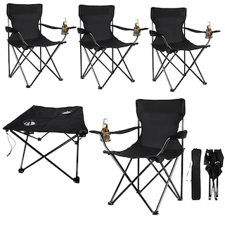 Foto 1 | Foto 1 | 4 Sillas Plegable + Mesa CJR Negras