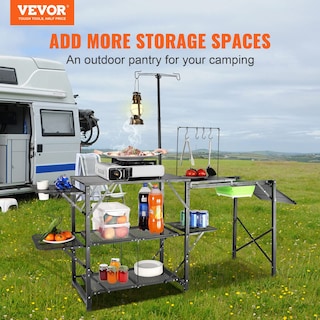 Foto 2 | Foto 2 | Mesa De Cocina De Camping Vevor Plegable De Aluminio Con Fregadero Y Bolsa - Venta Internacional.