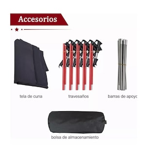 Foto 5 | Foto 5 | Catre Plegable BELUG para Acampar Campismo Negro