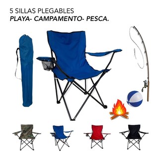 Foto 2 | Foto 2 | Sillas Plegables CJR Azules 5 Piezas