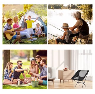 Foto 3 | Foto 3 | Silla Playera Portatil Plegable Para Exteriores Camping, Negro