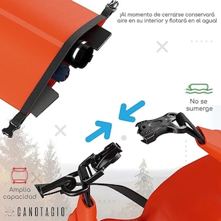 Foto 6 | Foto 6 | Bolsa Seca Impermeable. Dry Bag Canotagio Naranja de 30 Litros