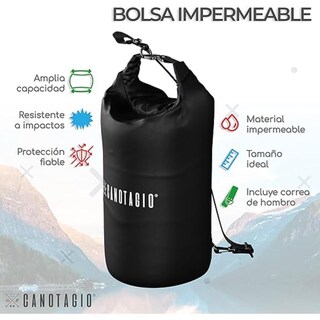 Foto 2 | Foto 2 | Bolsa Seca Impermeable. Dry Bag Canotagio Negro de 10 Litros