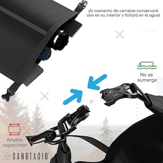 Foto 6 | Foto 6 | Bolsa Seca Impermeable Dry Bag Canotagio Negra de 20 Litros