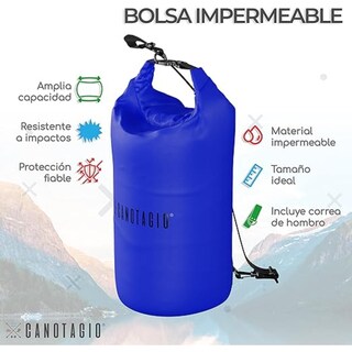 Foto 2 | Foto 2 | Bolsa Seca Impermeable Dry Bag Canotagio Azul de 30 Litros