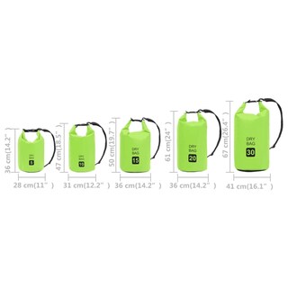 Foto 3 | Foto 3 | Mochila Impermeable Vidaxl Ligera Pvc 10 L Verde Y Negra - Venta Internacional.