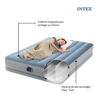 Foto 3 | Foto 3 | Colchón Inflable Intex 64167ED color Gris Queen Size con Bomba