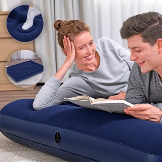 Foto 3 | Foto 3 | Colchón Inflable Matrimonial color Azul Cama Aire Bomba Pie Integrada Bestway
