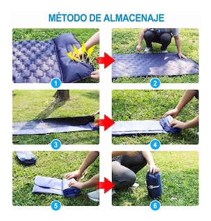 Foto 4 | Foto 4 | Colchoneta Individual BELUG para Acampar Portátil Azul