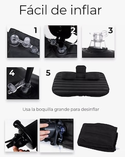 Foto 4 | Foto 4 | Colchón Inflable Para Coche, Asiento Trasero De Auto Con Bomba