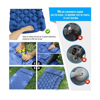 Foto 2 | Foto 2 | Colchoneta para Acampar Ultraligera con Almohada Eo Safe Imports Esi-6837 color Azul