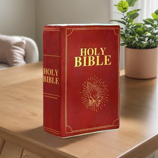 Foto 3 | Foto 3 | Almohada De Felpa Que Se Puede Abrir Con El Libro La Santa Biblia Para Niños - Venta Internacional.