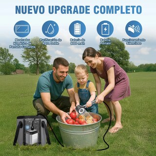 Foto 4 | Foto 4 | Ducha Portátil Lab.g Para Camping Con Cargador Y Cabezal De Masaje Plata Negro