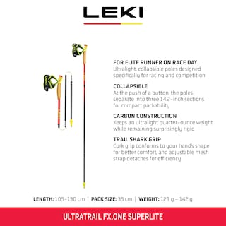 Foto 2 | Foto 2 | Bastones De Senderismo Leki Ultratrail Fx.one Superlite Carbon 120 Cm - Venta Internacional.