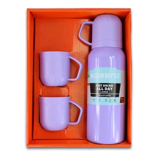Foto 2 | Foto 2 | Vaso Térmico De Acero Inoxidable Lila 500 Ml Más 3 Tazas
