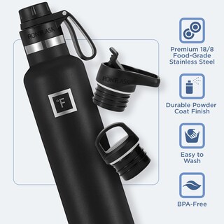 Foto 5 | Foto 5 | Botella De Agua Iron °flask Para Acampar Y Senderismo, 700 Ml Con 3 Tapas - Venta Internacional.