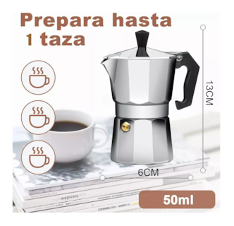 Foto 2 | Foto 2 | Cafetera Italiana Moka Espresso 1 Taza color Plata