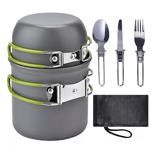 Foto 1 | Foto 1 | Utensilios De Cocina Para Camping Juego De Vajilla Portátil Eo Safe Imports Esi-13854 Gris