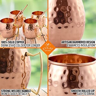 Foto 4 | Foto 4 | Venta Internacional-mule Set 4 Zulay Moscow, 480 Ml, Hecho A Mano