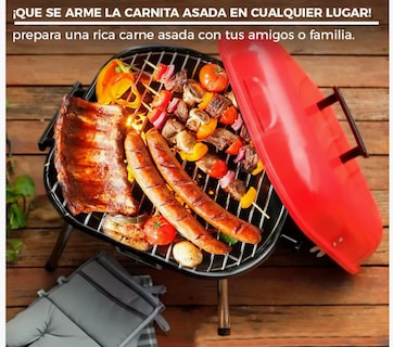 Foto 6 | Foto 6 | Asador Parrilla Bbq Carbón Grill Ligero Portátil Cocina