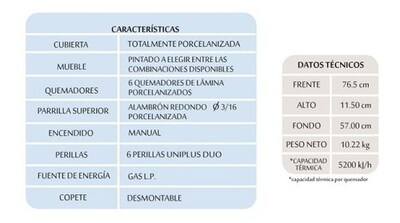 Foto 2 | Foto 2 | Parrilla Sobreponer Fraga Gris 6 Quemadores Camping