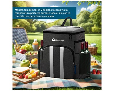 Foto 2 | Foto 2 | Hielera Térmica Bluelander Portátil Negra 27 L